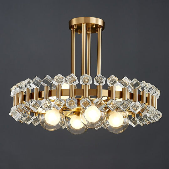 Newly Arrived Crystals Modern Chandelier For Living Room Home Decoration Gold Round Kitchen Fixture