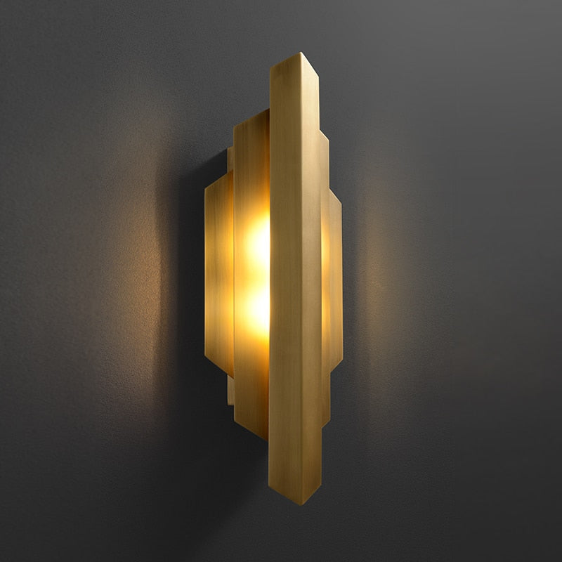 Zenith - Irregular - Shaped Post - Modern Copper Wall Lamp Wall Lamp