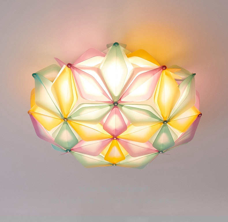 Nordic - Inspired Designer Ceiling Lamp For Warm Bedroom Lighting D50Cm Colorful / Cold Light