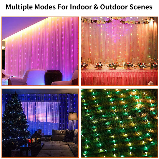 3M Color - Changing Curtain Lights: Versatile Led Decor For Gazebos And Holidays Curtain Lights