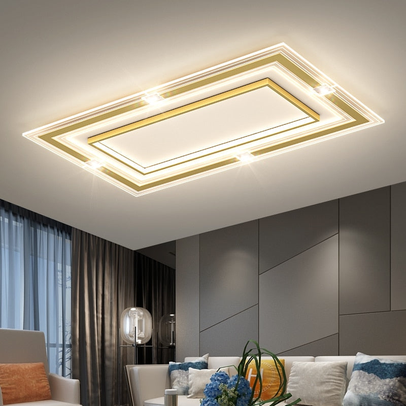 Modern Led Chandelier For Living Room Bedroom Kitchen Home Indoor Ceiling Lamp With Remote Control