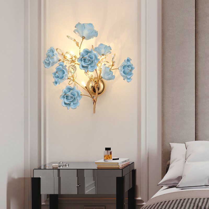 European Led Crystal Wall Lamp - Staircase And Bedroom Illumination Wall Lamp