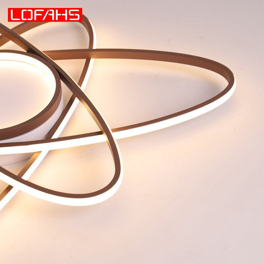 Modern Led Chandelier For Living Room Bedroom Aluminum Creative Design Remote Control Home Lighting