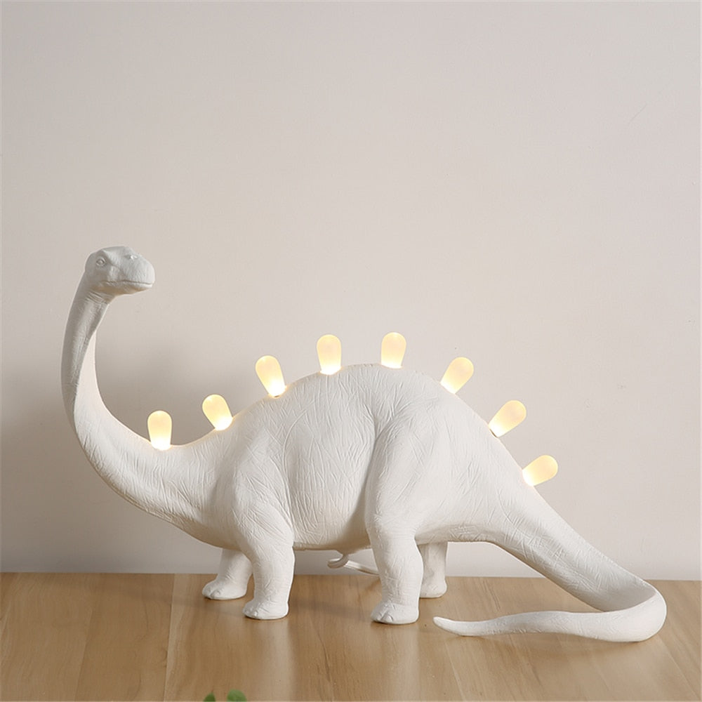 Jurassic Dinosaur Resin Table Lamps - Brontosaurus & T - Rex Led Desk Lamp Home Art Decor Bedroom