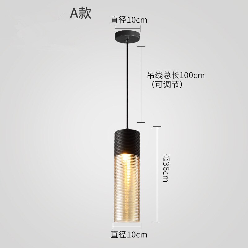 Modern And Simple Creative Coffee Shop Restaurant Bar Bedroom Bedside Glass Pendant Lamps E27