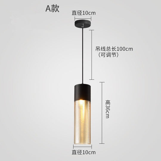 Modern And Simple Creative Coffee Shop Restaurant Bar Bedroom Bedside Glass Pendant Lamps E27