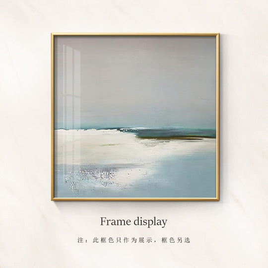 Abstract Seascape Poster Print: Serene Sea Surface And Clouds 50X50Cm (No Frame) / B Wall Painting