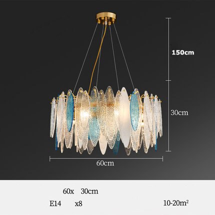 Art Deco Led Postmodern Glass Iron Chandelier Lighting Lustre Suspension Luminaire Lampen For