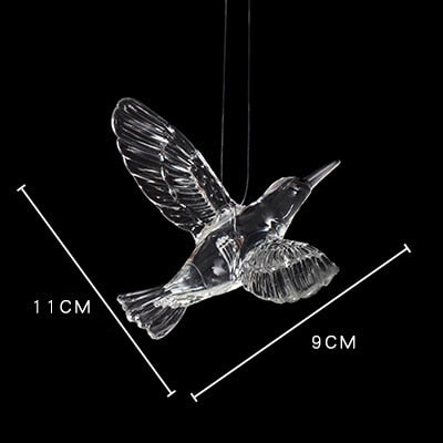 Elegant Acrylic Hummingbird Pendant - Perfect For Hotel Lobbies Grand Entranceways Villas And