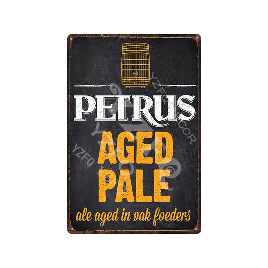 Vintage Belgium Beer Tin Signs: Vedett Petrus Retro Metal Plates Du - 9181 / China 20X30Cm Wall