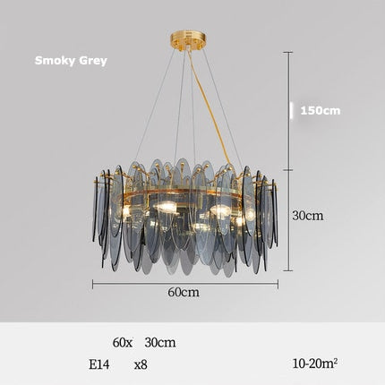 Art Deco Led Postmodern Glass Iron Chandelier Lighting Lustre Suspension Luminaire Lampen For