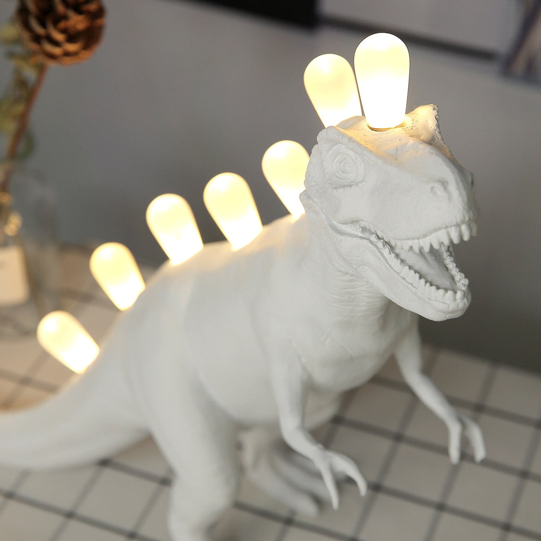 Jurassic Dinosaur Resin Table Lamps - Brontosaurus & T - Rex Led Desk Lamp Home Art Decor Bedroom