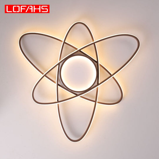 Modern Led Chandelier For Living Room Bedroom Aluminum Creative Design Remote Control Home Lighting