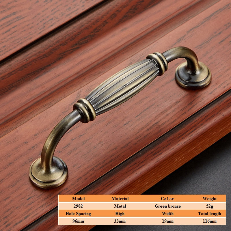 Vintage Zinc Alloy Handles For European - Style Furniture Doors And Drawers 2982 - 96Mm Door Handle