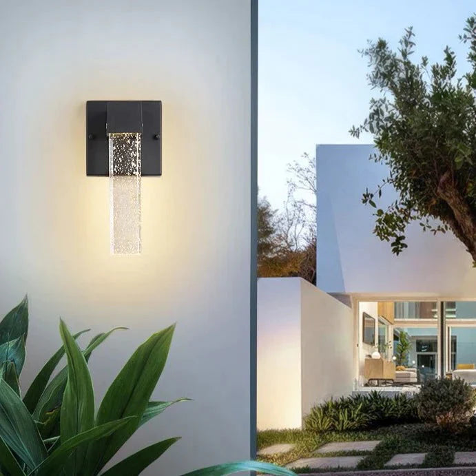 Led Aluminum Outdoor Wall Lighting Crystal Ip65 Waterproof Street Lamp For Balcony Garden 96V 220V