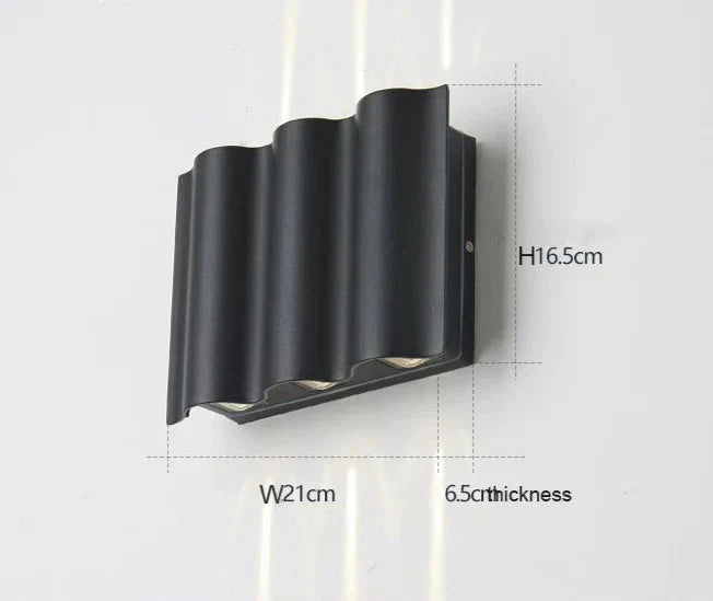 Ip65 Waterproof Led Outdoor Lighting Alumunim Wall Lamp Garden Villa Porch Sconce Lightings Black