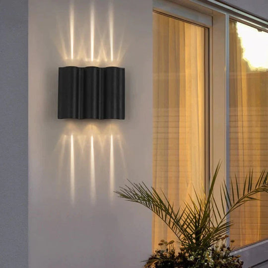 Ip65 Waterproof Led Outdoor Lighting Alumunim Wall Lamp Garden Villa Porch Sconce Lightings Black