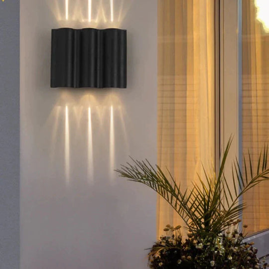 Ip65 Waterproof Led Outdoor Lighting Alumunim Wall Lamp Garden Villa Porch Sconce Lightings Black