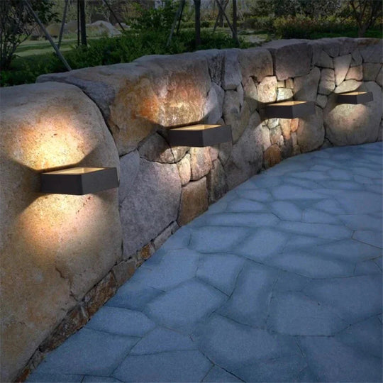 Led Outdoor Verlichting Ip65 Waterdichte Alumunim Wandlamp Tuin Villa Veranda Blaker Zwarte Kleur