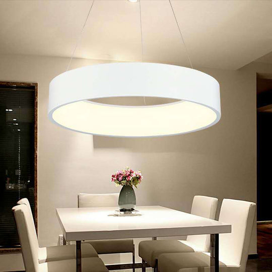 Gray Circle Led Pendant Lights Modern For Dining Room Restaurant Decoration Hanging Lamp Living