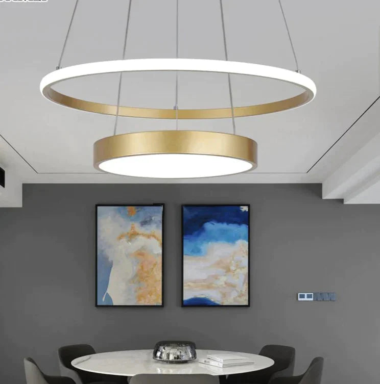 New Dimmable Modern Led Pendant Lights For Dining Room Kitchen Hanging White Or Grey Rc Lamp