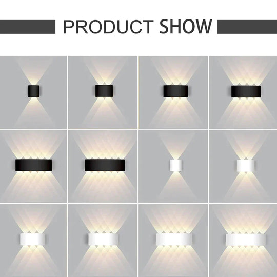 Led Wall Light Outdoor Waterproof Modern Nordic Style Indoor Lamps Living Room Porch Garden Lamp 2W