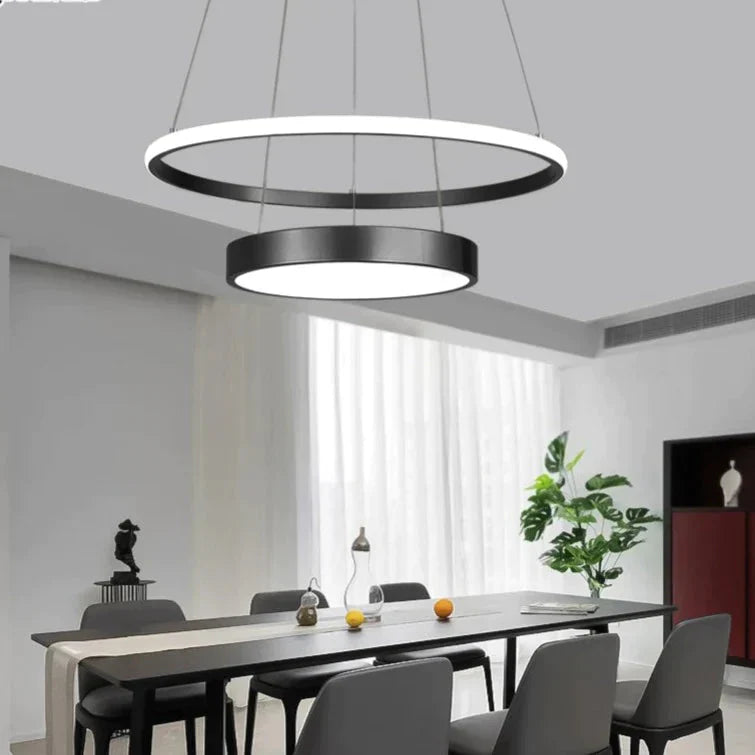 New Dimmable Modern Led Pendant Lights For Dining Room Kitchen Hanging White Or Grey Rc Lamp