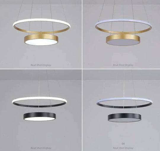 New Dimmable Modern Led Pendant Lights For Dining Room Kitchen Hanging White Or Grey Rc Lamp