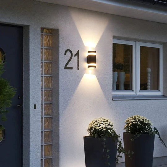 Modern Led Wall Light Outdoor Ip65 Waterproof Aluminum Black Lamps Porch Garden Lamp 6W 12W 110V