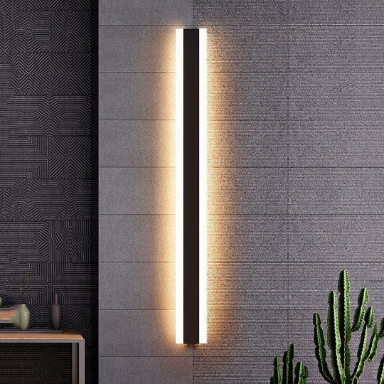 Modern Waterproof Outdoor Long Strip Led Wall Lamp Ip65 Aluminum Light Garden Porch Sconce 110V