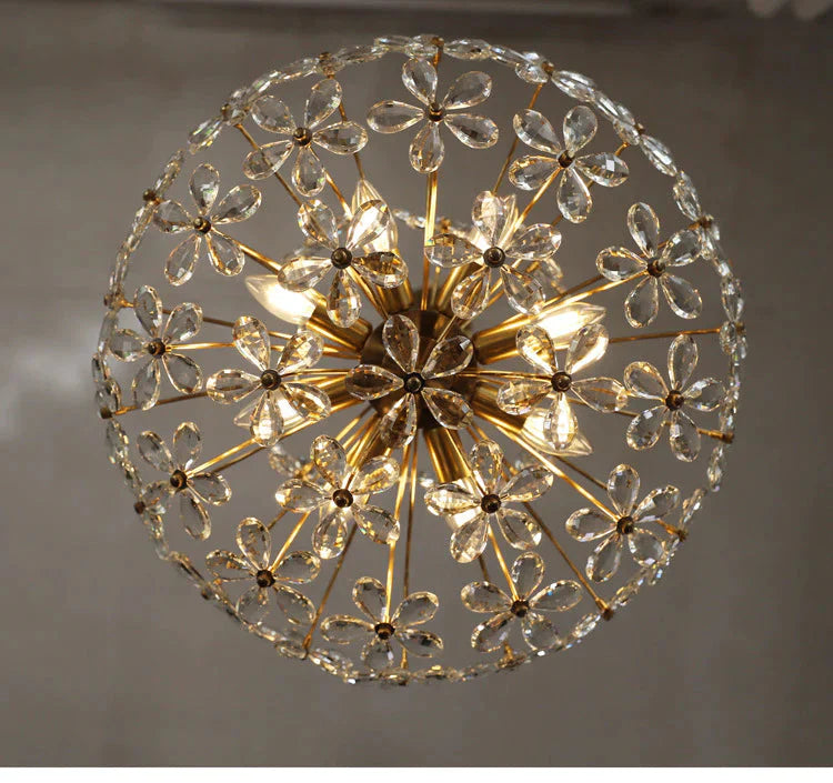 Crystal Chandelier Garden American Retro Style Lamps Pendant