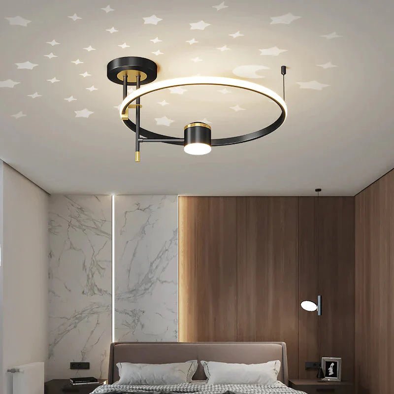 Individually Starry Sky Ceiling Bedroom Chandelier Ins Wind Art Book Room Decorative Lamps