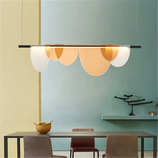 Modern Creative Iron Makaron Light And Shadow Chandelier Amber / Small Pendant