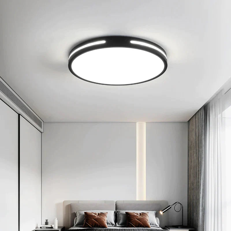 Led Ceiling Lamp Round Bedroom Living Room Modern Simple Corridor Balcony Black / White Light