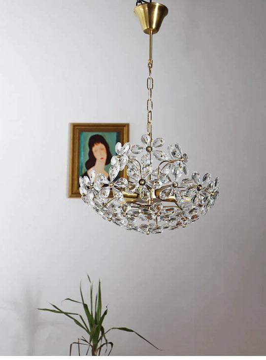 Crystal Chandelier Garden American Retro Style Lamps Pendant