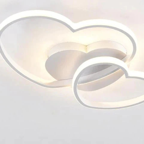Modern Warm And Romantic Bedroom Nordic Creative Love - Shaped Ceiling Lamp For Children’s Room