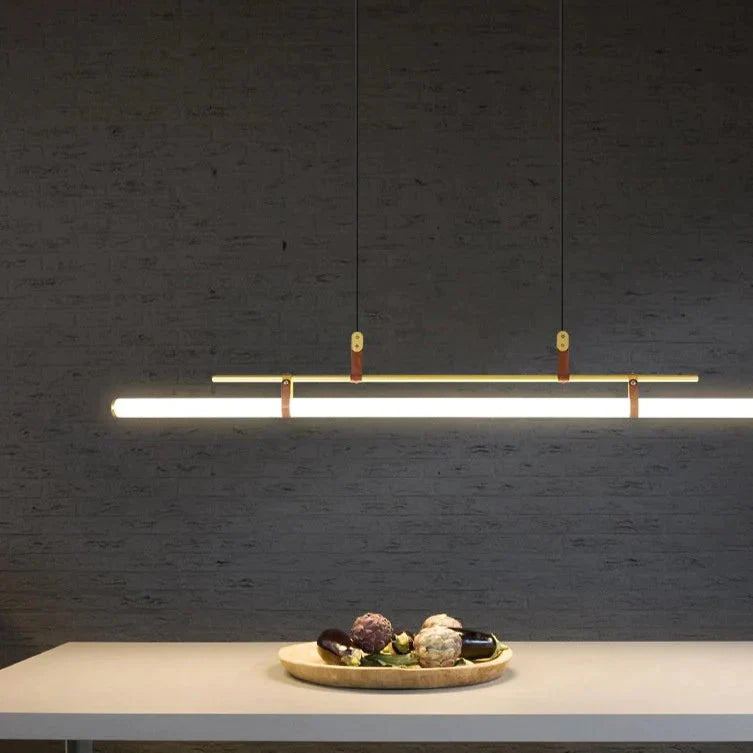 Nordic Simple Restaurant Lamp Living Room Cafe Chandelier Office Desk Bar Acrylic Led Strip Pendant