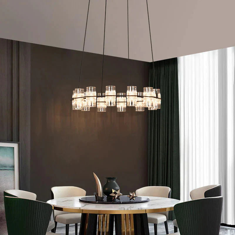 Modern Bedroom Living Room Dining Lamp Creative Personality Simple Ring Chandelier Pendant