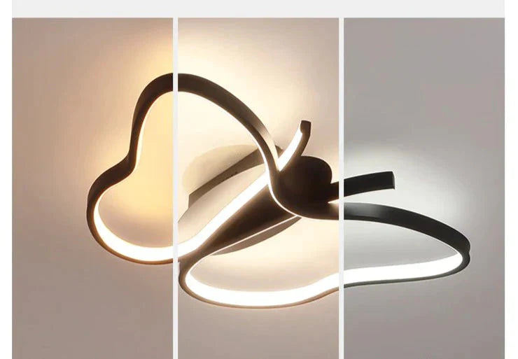 Post Modern Simple Ceiling Lamp Creative Butterfly Bedroom Study Led