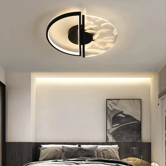 Feather Ceiling Lamp Of Nordic Light In The Bedroom Simple Modern Warm Romantic Master