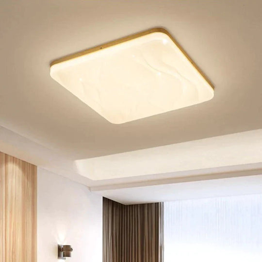 Simple Modern Living Room Stars Ceiling Lamps Solid Wood Bedroom Dia40Cm / Warm Light