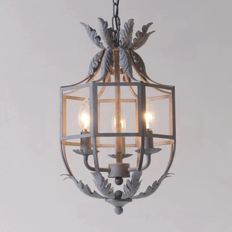 Rural Retro Old Iron Chandelier Living Room Dining Corridor Porch Pendant