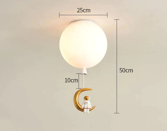 Creative Astronaut Children’s Room Lamp Bedroom Ceiling H