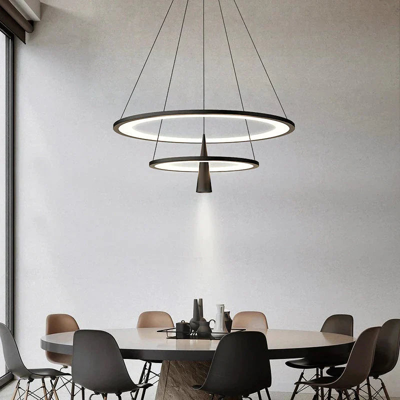 Simple Restaurant Chandelier Round Dining Table Room Lamp Modern Bedroom Study Led Living Bar