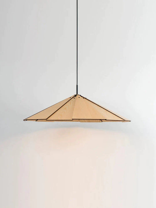 Nordic Minimalist Cafe Homestay Modern Wooden Flying Saucer Chandelier Pendant