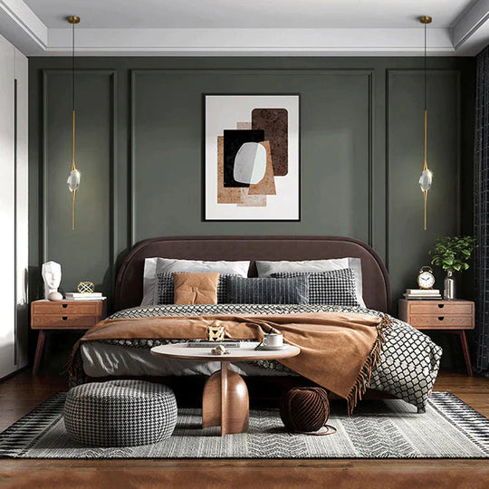 All - Copper Crystal Chandelier Post - Modern Minimalist Designer Creative Decoration Dining Room