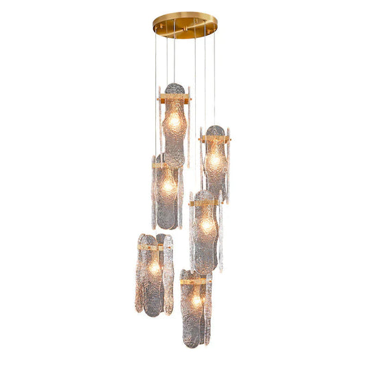 All - Copper Luxury Stair Chandelier Modern Restaurant Table Lamp Ins Creative Personality Bedside