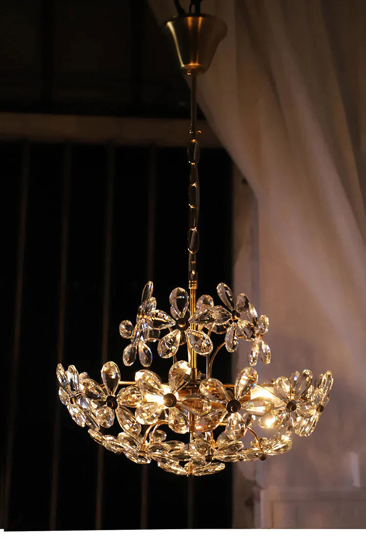 Crystal Chandelier Garden American Retro Style Lamps Pendant