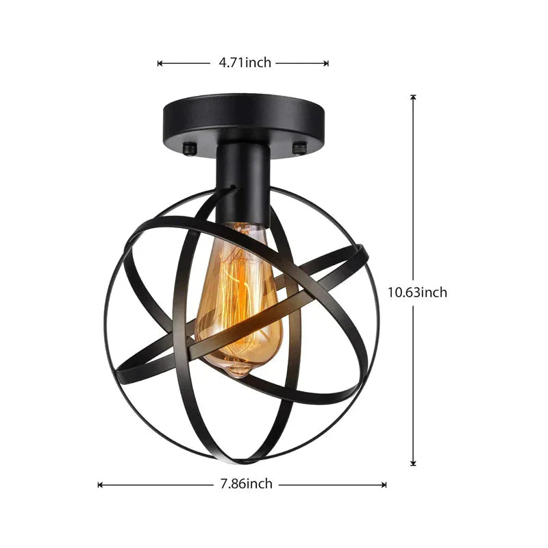 American Chandelier Industry Wind Led Lamps C - Black - 20Cm / No Light Source Pendant