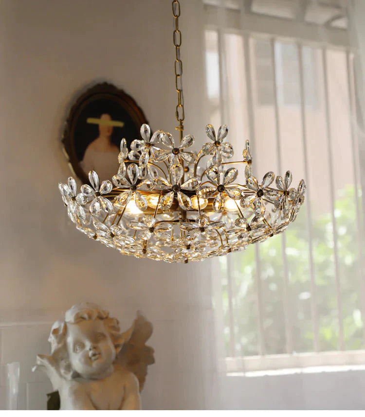 Crystal Chandelier Garden American Retro Style Lamps Pendant